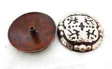Pair Clovis Conchos Screw Back Silver Overlay Br Iron Hansen Western Gear New