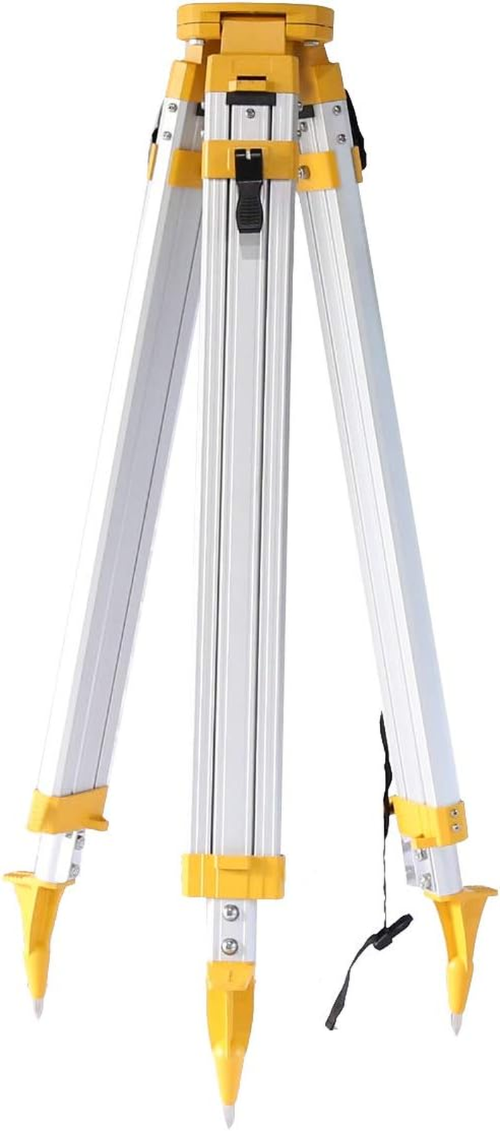 Surveying Tripod, Aluminum Survey Tripod with 5/8-Inch 11-Threaded Flat Head Qui