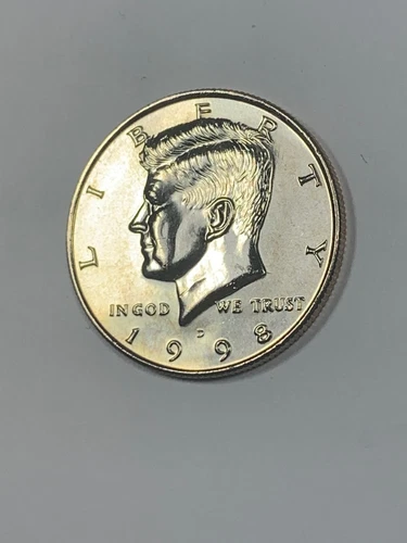 1998-D Clad Almost Uncirculated Kennedy Half Dollar