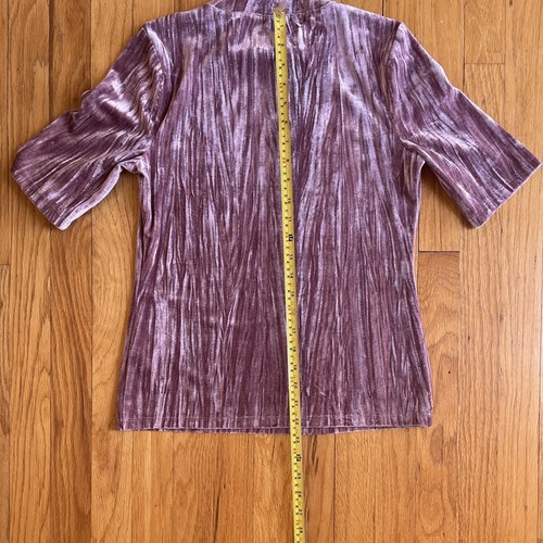 Pilcro Anthropologie Pink Crushed Velvet Velveteen Mock Neck Top Blouse Size XS - Picture 6 of 8