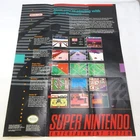 SUPER NINTENDO POSTER INSTRUCTION SHEET 20"x28" Vintage SNES Original Insert