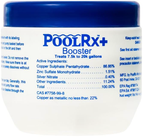 Pool RX 332001 PoolRX+ Booster Blue Swimming Pool Algaecide, Single ...