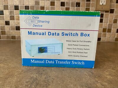 DATA SHARING DEVICE DW-HD15AB VGA MANUAL TRANSFER SWITCH BOX DE-15  UC3-5