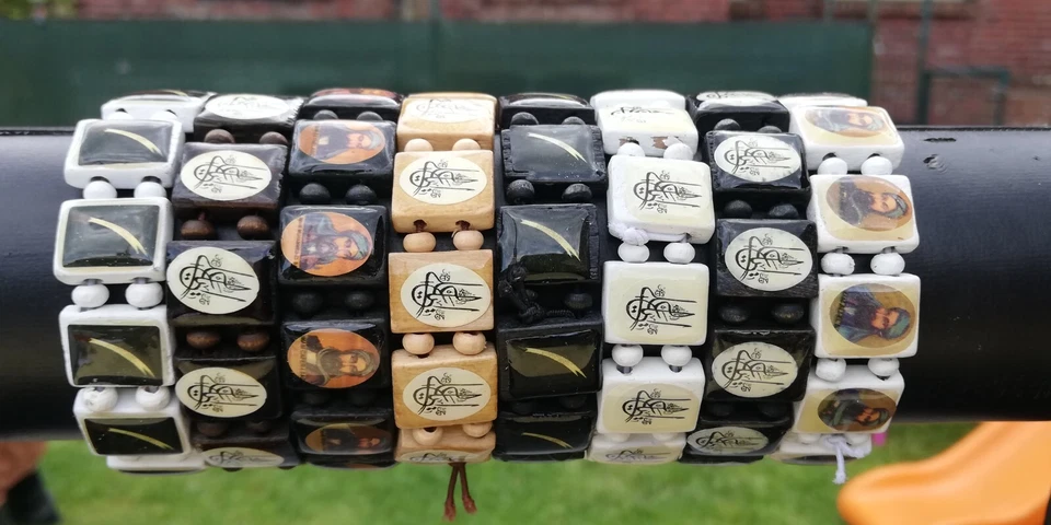 Armband 12 IMAM Hz.Ali Zülfikar Alevitische Symbole Holz Weiss Allah Islam - Bild 3 von 4