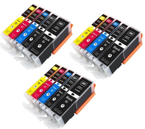 1-12 Cartouches d'encre compatibles Canon 580 et 581 XXL Pixma TR et TS express - Picture 11 of 11