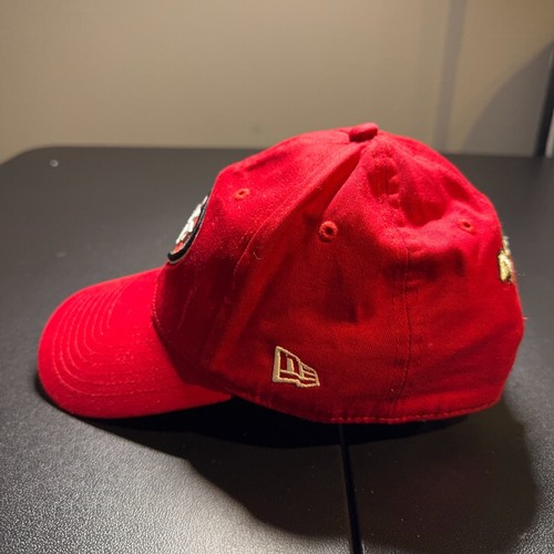 San Francisco 49ers Hat Cap Strap Back Red NFL Football Breast Cancer Awareness - Picture 5 of 8
