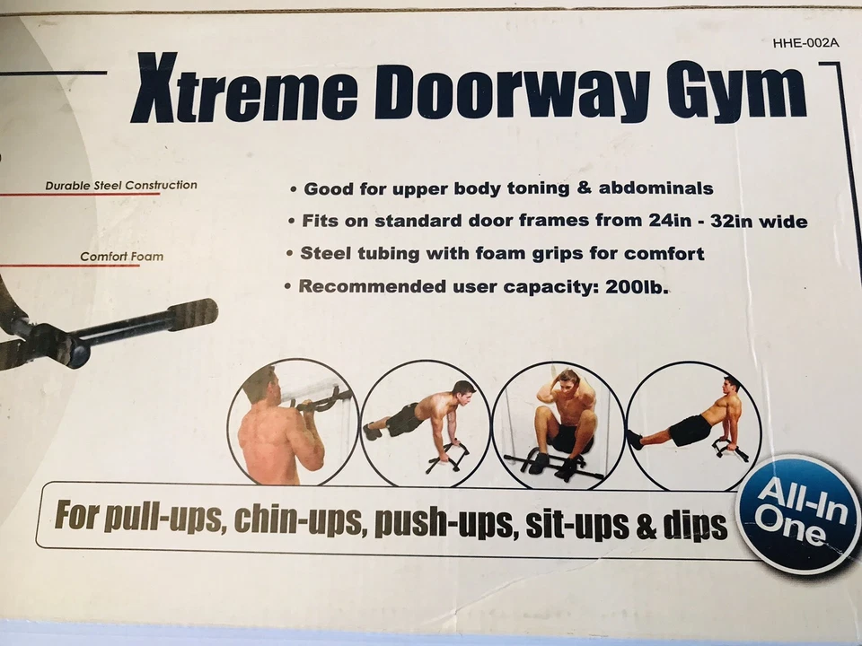 Chin Pull Up Bar Exercise Heavy Duty Doorway Fitness Multi Function Home Gym - Image 2 of 4