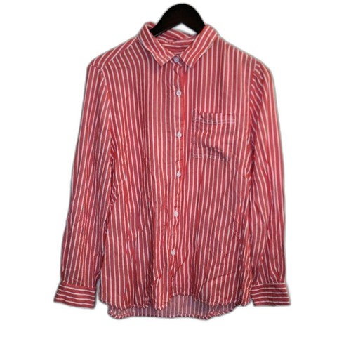 Beachlunchlounge gestreiftes Button Down Hemd Größe M