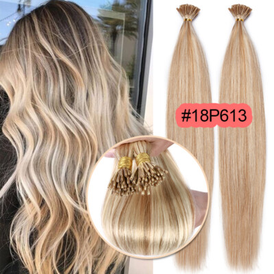 THICK Stick I Tip Remy Human Hair Extensions Pre Bonded Micro Ring Beads 1G/150G