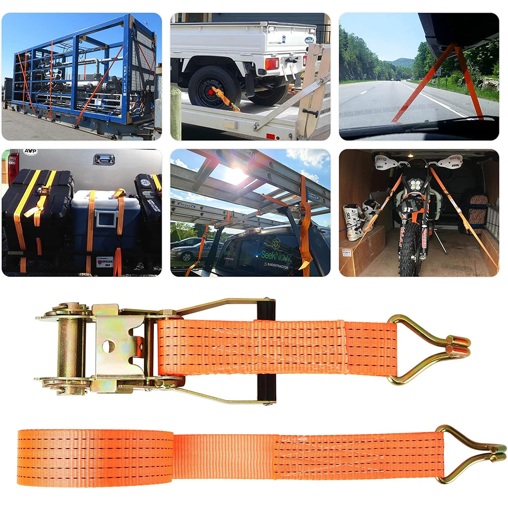 Teis Rachet 4X Heavy Duty Ratchet Ties Down Straps 50mm-6-Meter Lashing Cargo ...
