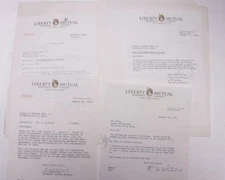 1934 Lamson Goodnow Liberty Mutual Boston MA Insurance Letters Ephemera P637D