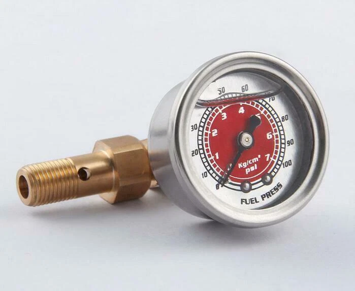 Car Fuel Pressure Liquid Filled Gauge Adapter Kit For Honda Civic Acura Integra - Image 2 of 4