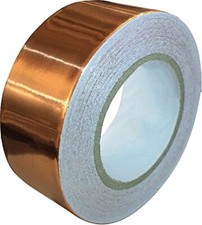 Copper Tape Conductive Adhesive 1"x 66 ft for EMI Shielding, Guitar, Electrical