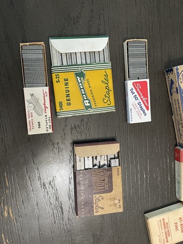 Vintage Staples Lot of 8 Boxes Complete/Incomplete Tot Heller Roberts Apex Speed - Afbeelding 7 van 11