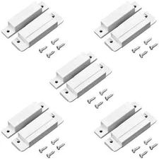 Wired Surface Mounted NC Magnetic Door Window Contact Sensor Alarm Switch 5 Pack