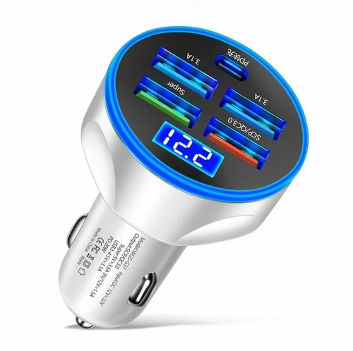 Fast Car Charger USB Cigarette Lighter Socket 4 Port Adapter For iPhone, Samsung - 第 35/42 張圖片