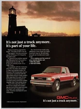 1988  GMC S-15 Red Pickup Truck Lighthouse Vtg Print Ad