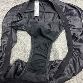 3 Pair Vintage Bali 24602 Black Nylon Satin High Cut Brief Panties Size 13 Panty