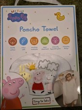 NEW My First Peppa Pig Poncho Towel Age 12 Months +