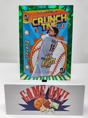2026 Panini Donruss #10 Nick Kurtz Crunch Time Green Explosion #ed 16/25 sc