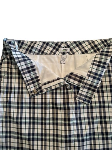 IZOD Golf Skort Shorts Mini Skirt Women’s 12 Multicolor Plaid Zipper Pockets - Picture 4 of 18