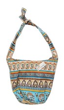 Damen Tasche Umhängetasche Sack Beutel indischer Stil Schultertasche türkis NEU