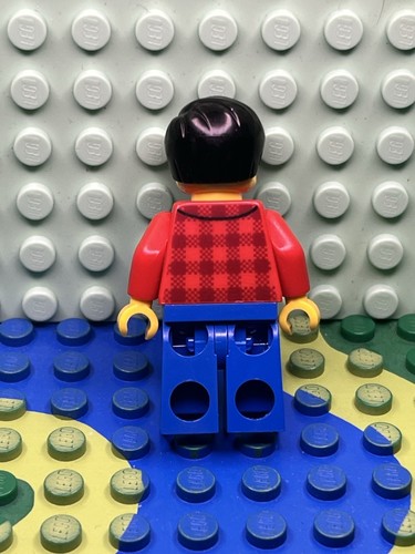 Lego City Minifigures Man Red Plaid Flannel Shirt Cty0664 - 第 2/2 張圖片