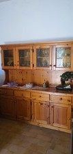 Credenza Vetrina Pino Massello L.200 X H.180 X P.45