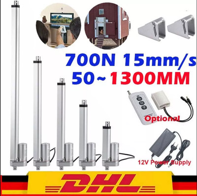 12V 700N Elektrisch Linearantrieb Linear Actuator Motor 50-1300mm Long Stroke