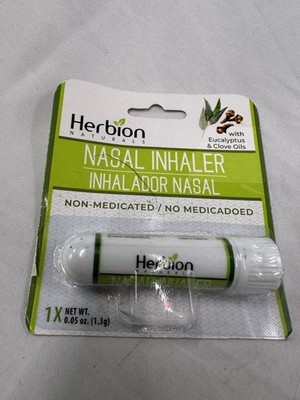 Herbion - Natural Nasal Inhaler Non-Medicated w/ Eucalyptus & Clove Oil Exp 6/27