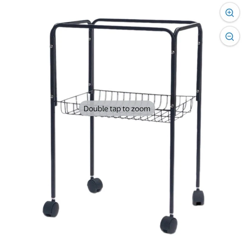 Black Iron Bird Cage Stand – Multipurpose Bathroom/Laundry Side Table Tray