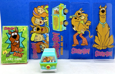 SCOOBY-DOO! NEW RUH-ROH Card Game/Bookmarks/Mystery Machine Toy GREAT FOR EASTER