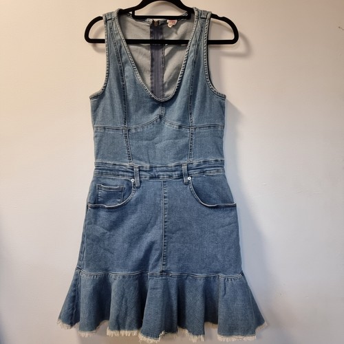 Vintage Juicy Couture Denim Stretch Singlet Dress Size 4 - Picture 2 of 11