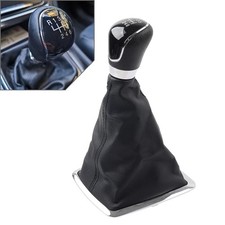 Shift Gear Knob With Leather Dust Boot Cover For Ford Focus Mk2 II 2005-2012