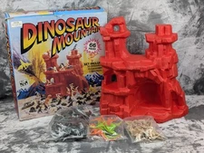 Tim Mee Toys Dinosaur Mountain Playset Box Sealed Figures Cavemen USA 5745
