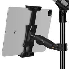 Ipad Holder for Mic Stand, Tablet Phone Holder Micophone Music Stand Mount Ad...