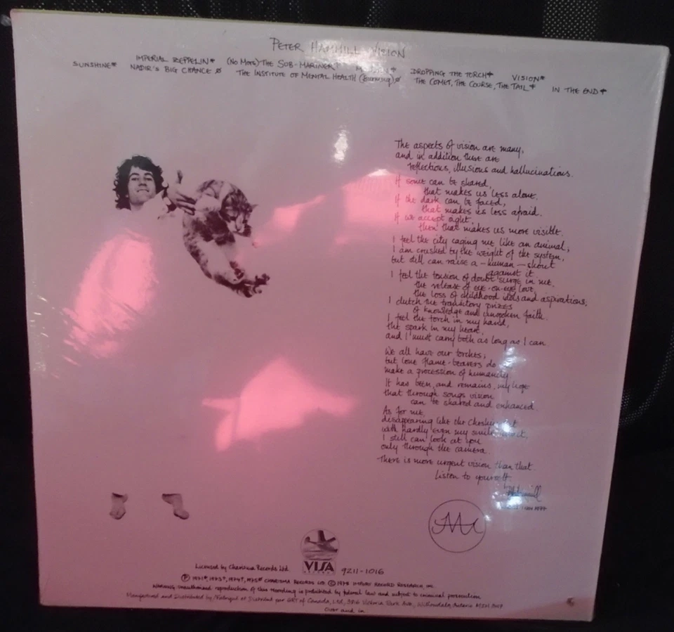 PETER HAMMILL, Vision Canada New Sealed LP FREE SHIPPING Van Der Graaf Generator - Image 2 of 2