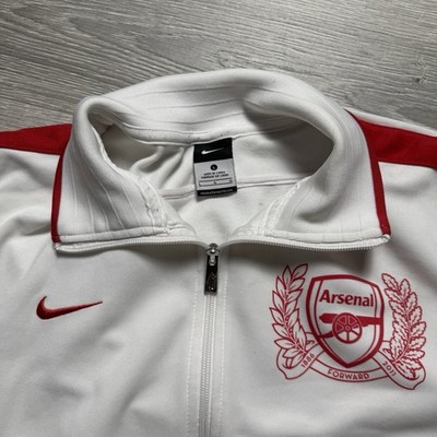 Nike Arsenal FC Soccer Track Jacket Large White/Red Crest 2012