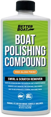 Boat Polishing Compound Gelcoat Restorer, Fiberglass Polish for Boats, Rubbin...