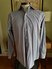 Brooks Brothers 15.5x34 Black Label Regent Shirt Golden Fleece Spread Collar USA