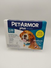 PET ARMOR Plus for Medium Sized Dogs 23-44lbs. 3 Month Supply New D
