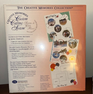 Creative Memories Custom Cutting System 3 Circle Cutting Pattern Sizing Template