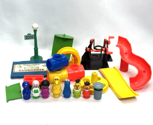 Vtg Fisher Price People 8 Figures Sesame Street Characters PARTS for Club House