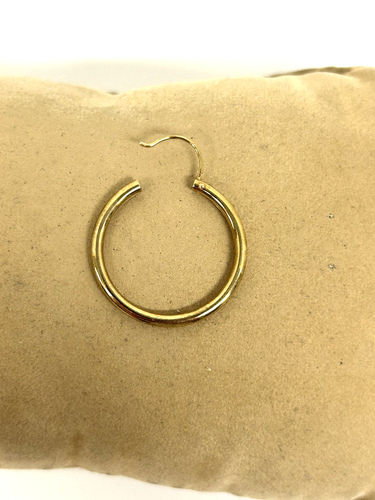 Hoop Cream ELEGANT 14K YELLOW GOLD HOOP EARRINGS 1