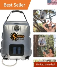 Efficient 5-Gallon Summer Solar Shower - Integrated Pouch & Temperature Gauge