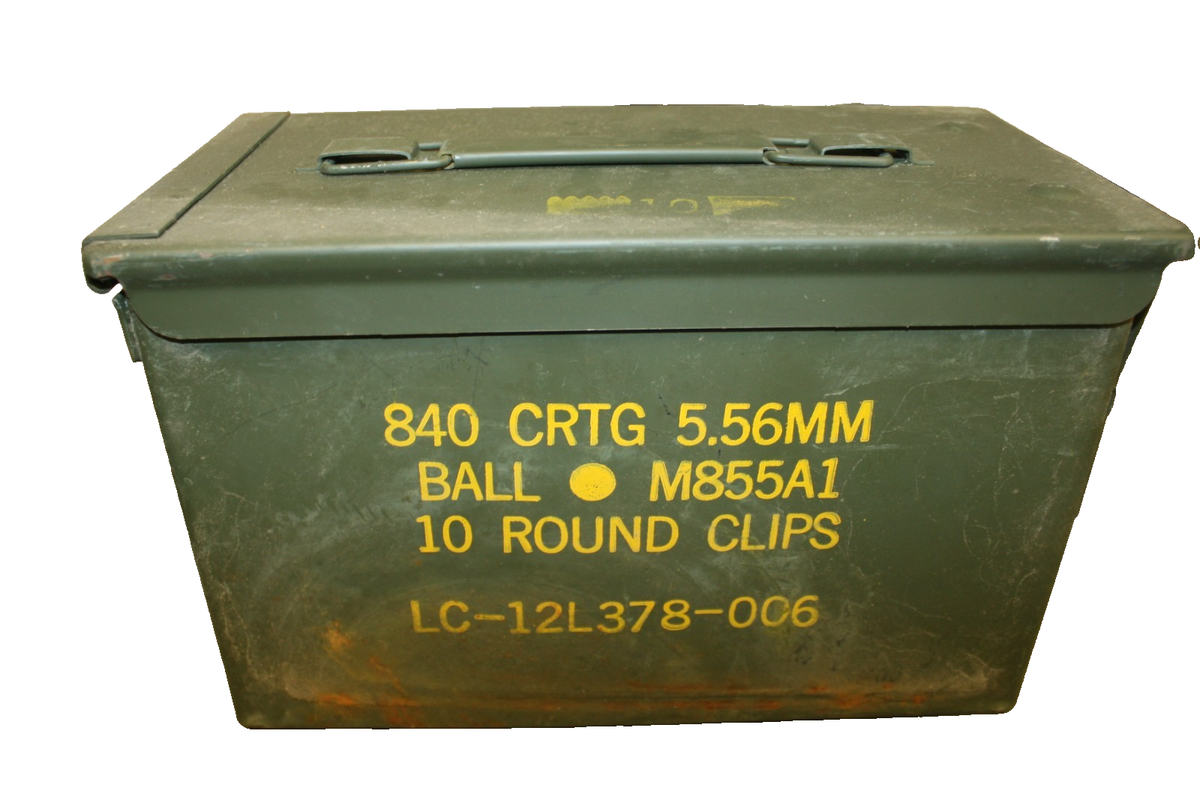 840 CRTG 5.56MM BALL M855A1 Ammunition Can 10 Round Clips LC