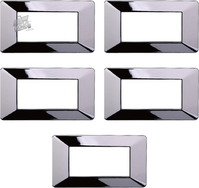 5 Plates 4 Modules Compatible Vimar Plana Polished Chrome Technopolymer Cycle Series