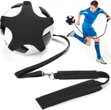 TOBWOLF Wrist Belt Solo Soccer Kick Trainer, Adjustable Handle Black 