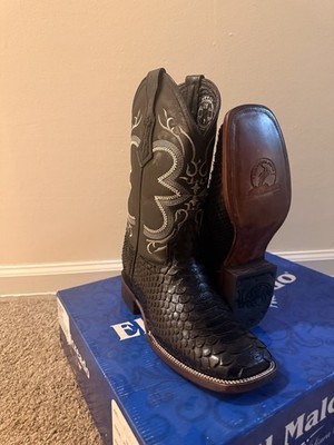 El Malcreado Linea Plus Black Western Cowboy Boots US Size 8 MPN 28