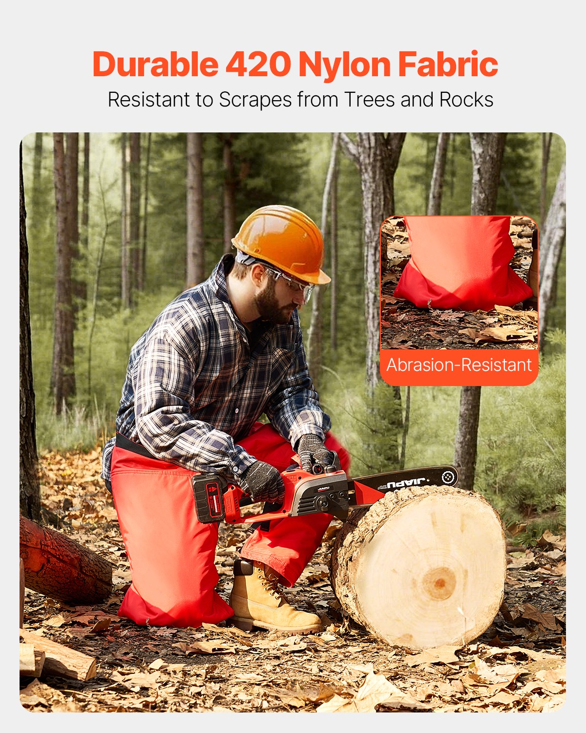 VEVOR Chainsaw Chaps 36.2" Apron Forestry Chainsaw Safety Chaps Class C Medium